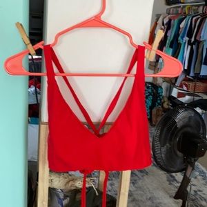 Pakaloha Red lace back surf top